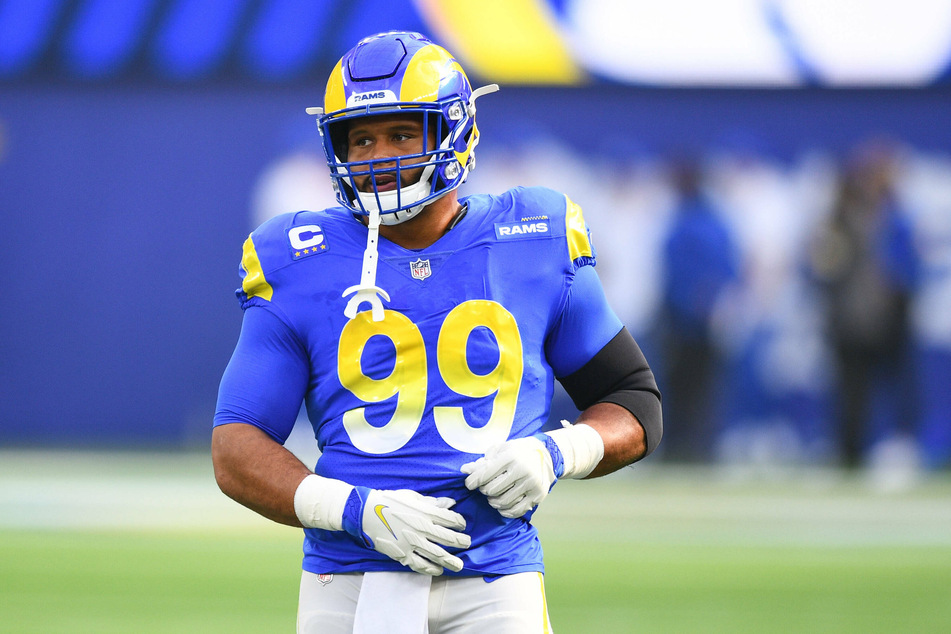 Aaron Donald sacked the QB three times and had five total tackles against the Cards.