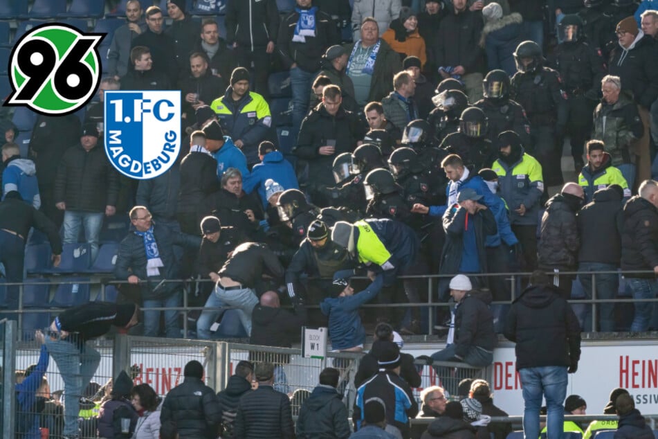 Hannover-Fans durchbrechen Polizeikette bei FCM-Match: Polizei kann Schlimmeres verhindern