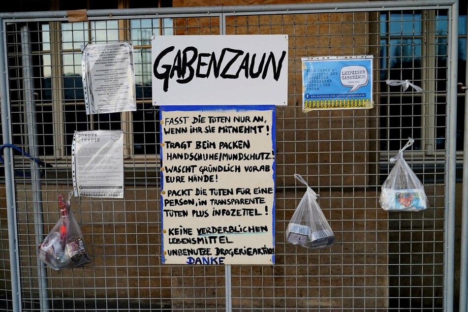 Leipzig Kaum Spenden, leere Tafeln, geschlossene