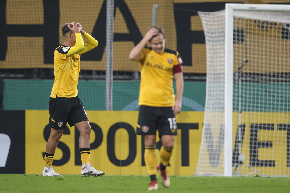 Bittere Niederlage für die Dresdner. Für sie ist in der zweiten Runde des DFB-Pokals Schluss.