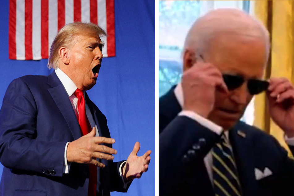 President Joe Biden (l.) took a jab at political opponent Donald Trump, in a new video on X posted Friday.