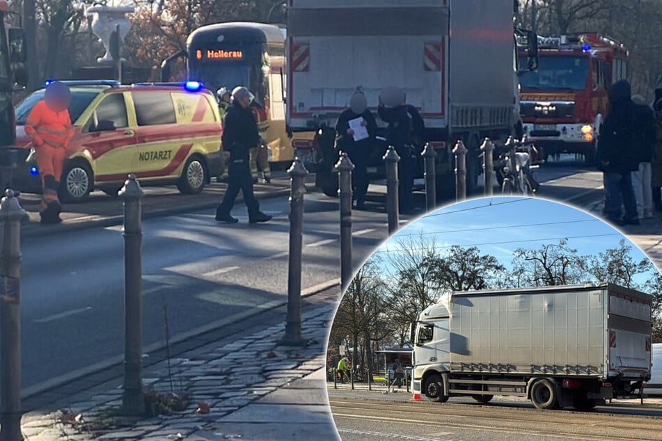 Laster erfasst Fußgängerin am Großen Garten: Frau (†86) stirbt