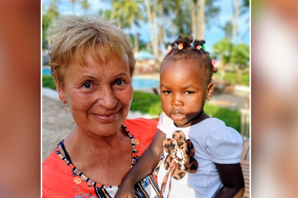"Der Engel von Afrika" rettet Kinder aus der Not: Dr. Steffi Löffler (56) mit ihrem eigenen Patenkind, das von der kenianischen Mutti zum Dank für die Hilfe nach der Ärztin benannt wurde - Steffi Waridi (2).