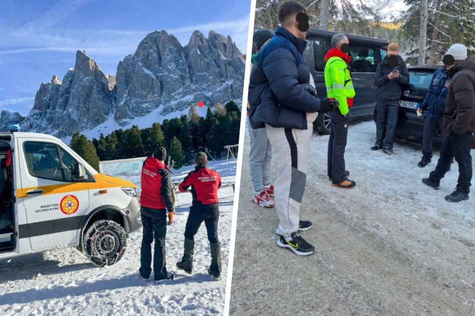 Der rote Punkt auf dem linken Bild zeigt, von wo aus der Notruf abgesetzt wurde. Wieder zurück in Sicherheit bekam die Gruppe Jugendliche sicherlich eine gehörige Standpauke - immerhin können sie von Glück sprechen, dass sie lebend davongekommen sind.