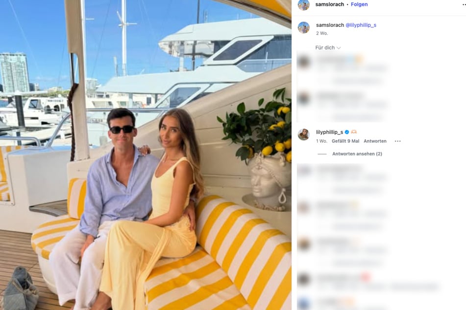 Auf seiner Instagram-Seite zeigt sich ein gewisser Sam aus Australien mit Erotikdarstellerin Lily Phillips (24).