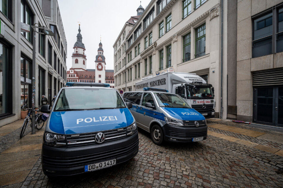 Die Präsenz der Polizei in Chemnitz ist hoch.
