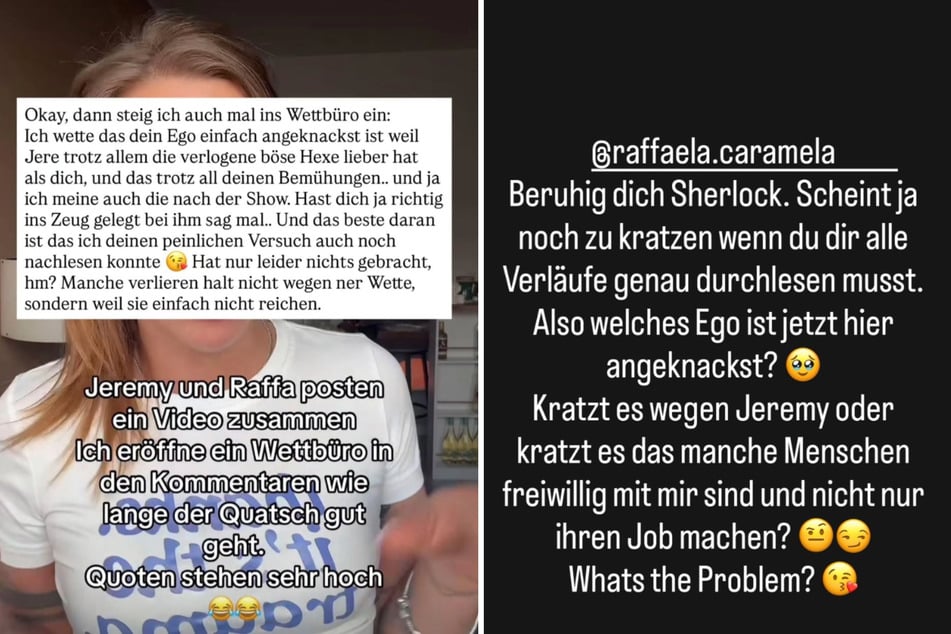 Verführerin Franziska und Temptation-Island-Kandidatin Raffa liefern sich auf Instagram einen öffentlichen Schlagabtausch.