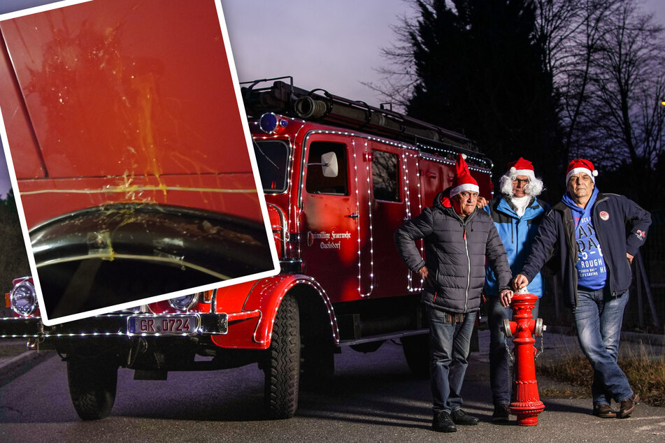 Kameraden bestürzt! Wer macht so was? Eierwürfe auf die Weihnachts-Feuerwehr