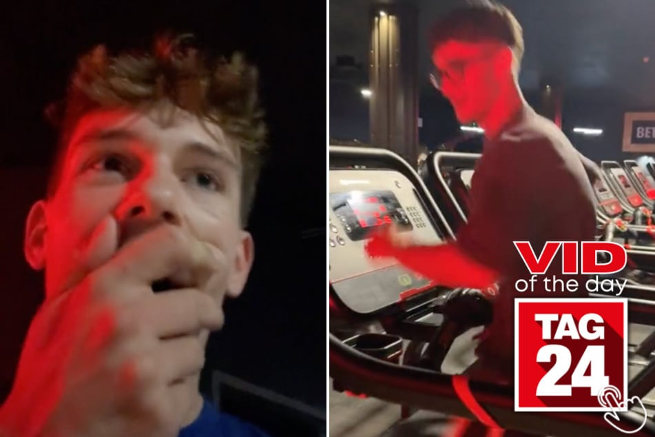 Today's Viral Video of the Day features a guy who accidentally lost his footing and fell while he was running on a treadmill at the gym.