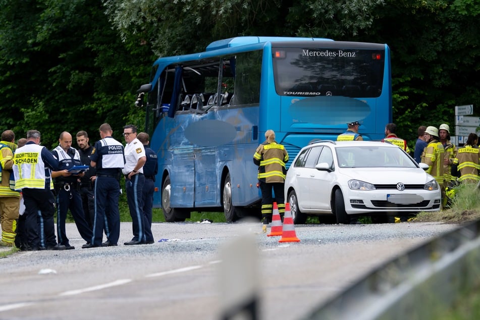 In dem Reisebus befanden sich Grundschüler aus Oberbayern.