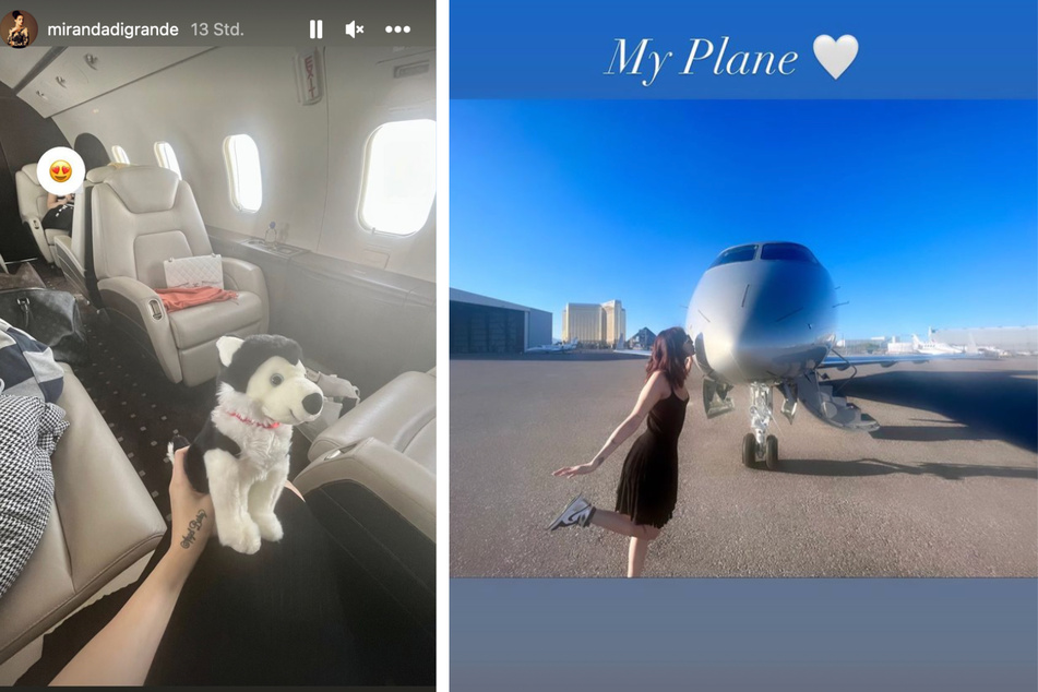 Auf Instagram posiert Nathalie Volk stolz mit "ihrem" Flugzeug.