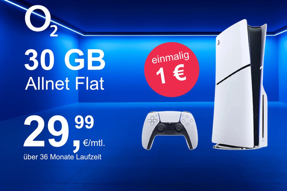 Die PS5 Slim Digital Edition im o2 Mobile M inkl. 30 GB+ für einmalig nur 1 Euro.