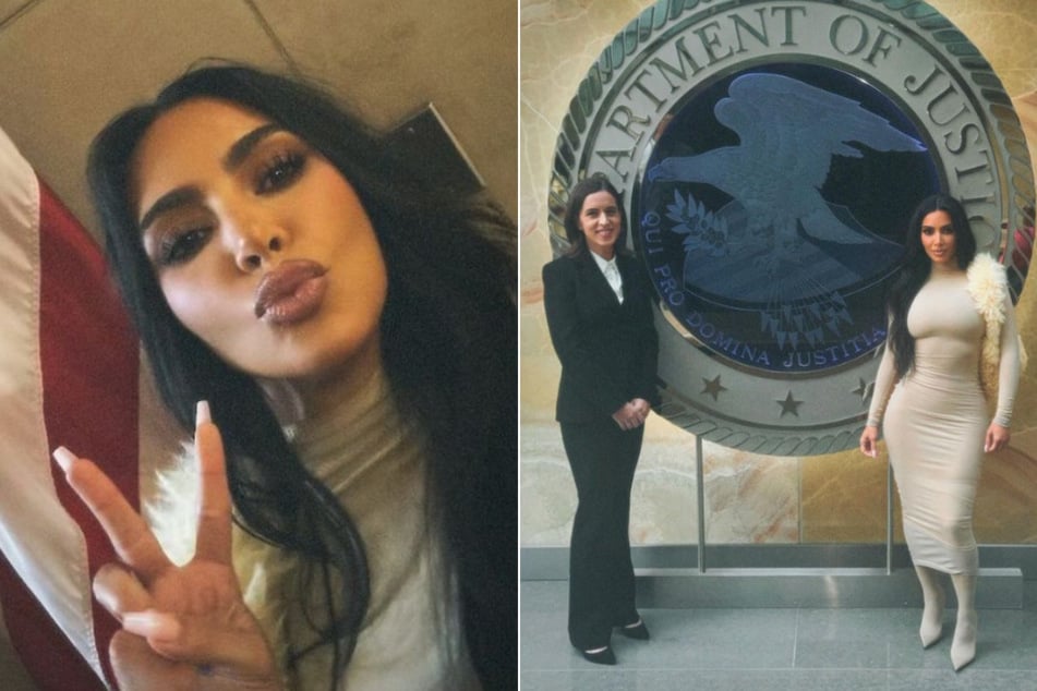 Kim Kardashian (l.) paid a visit to the Department of Justice in Washington DC to discuss clemency for prisoners who are ready to return to society.