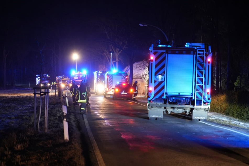 Feuerwehr, Polizei und Rettungsdienst waren in Dauban im Einsatz.