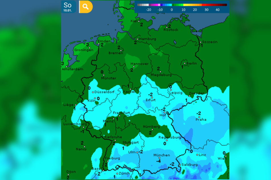 Während es im Norden mild bleibt, wird es in den anderen Teilen Deutschlands bitter kalt.