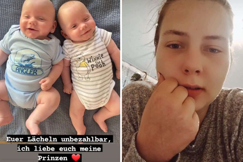 Sarafina Wollny (26) teilte am Samstag eine Aufnahme ihrer lachenden Zwillinge in ihrer Instagram-Story.