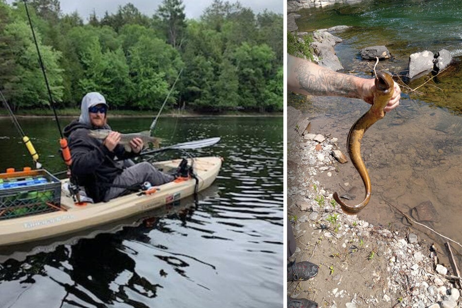 Eric Osinskie caught a "death worm," which was a sea lamprey.