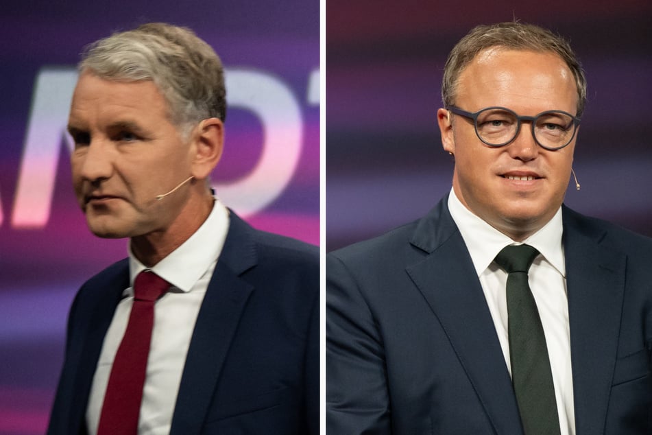 Heißes TV-Duell zur anstehenden Landtagswahl: Voigt schießt mit "Ente"-Spruch gegen Thüringens AfD-Chef Höcke