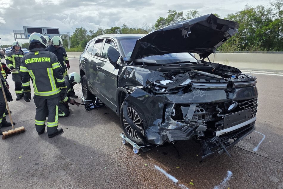 Die Feuerwehr vor Ort.