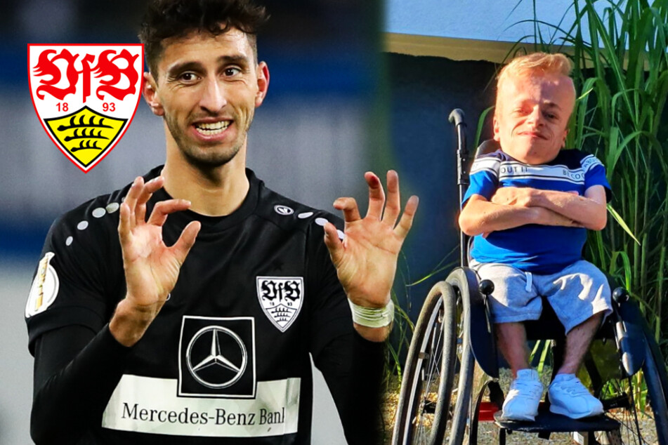 VfB-Profi Karazor unterstüzt Rollstuhl-eSportler Niklas bei Wahl