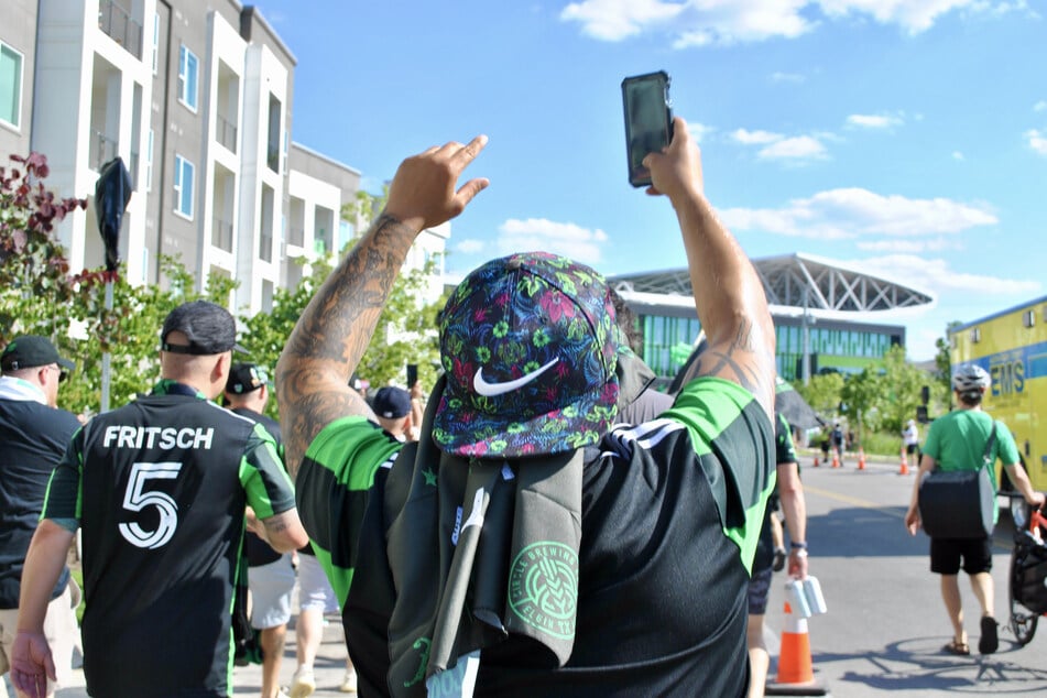 Fans marched to Q2 stadium to greet the Austin FC players and settle into their new home-away-from-home.