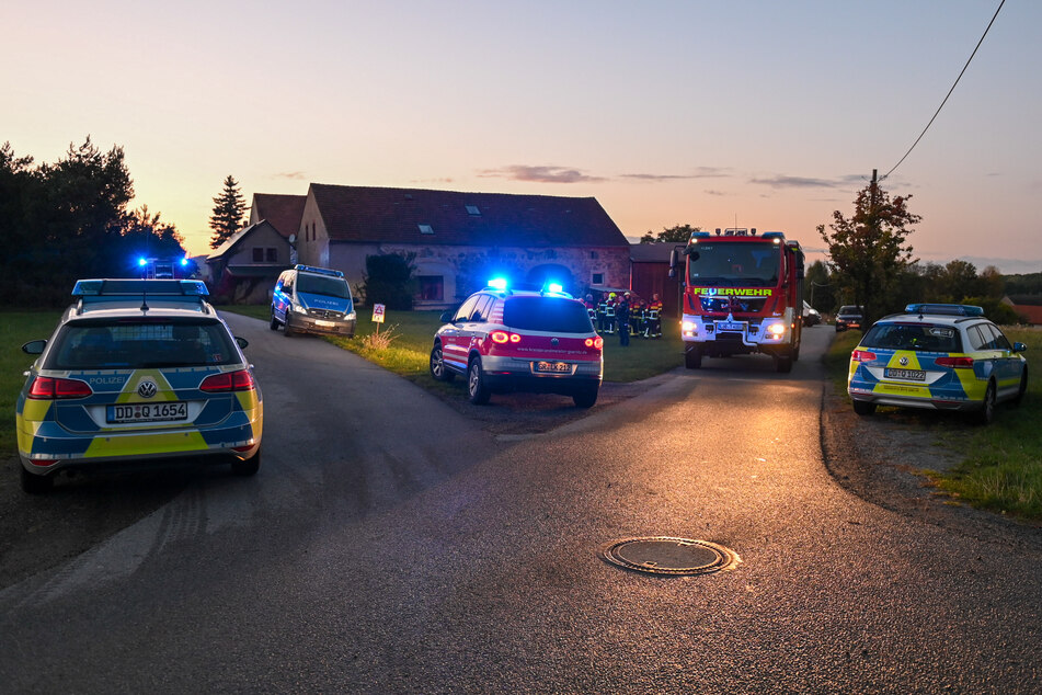 In Ebersdorf zeigte neben der Feuerwehr auch die Polizei eine hohe Präsenz.