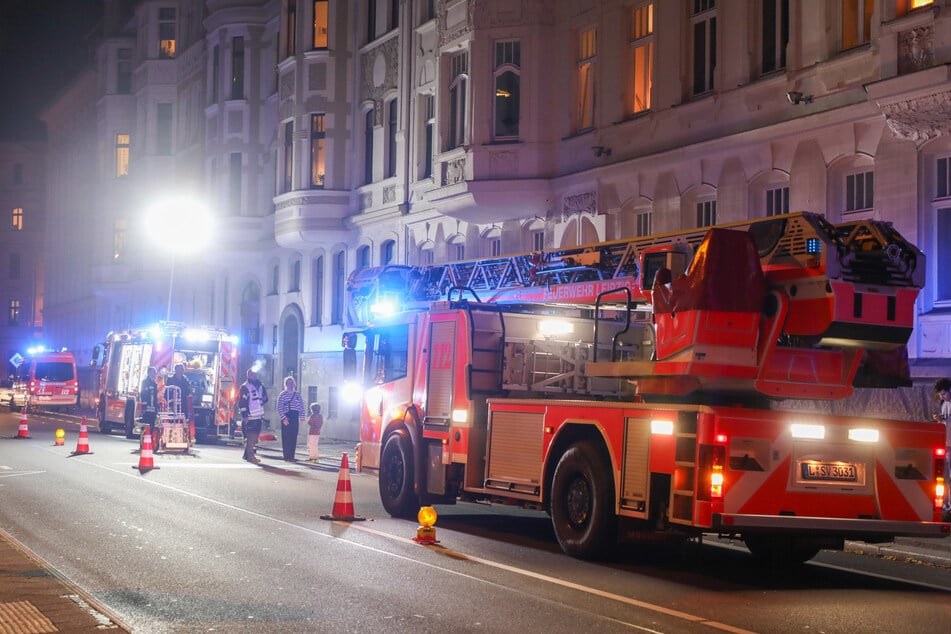 Einsatz auf der Leipziger Oststraße.