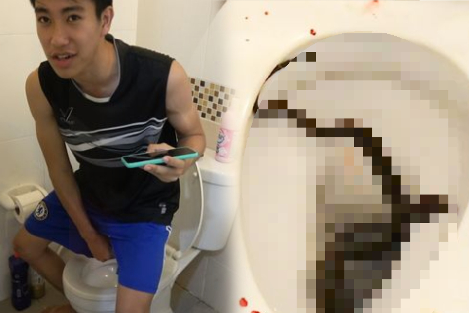 Teenager sits on toilet and experiences every man's worst nightmare