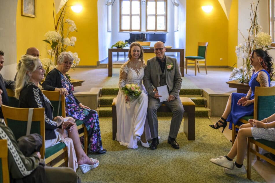 Silvia (57) und Giso Silko Lehmann (56) gaben sich gestern das Ja-Wort.