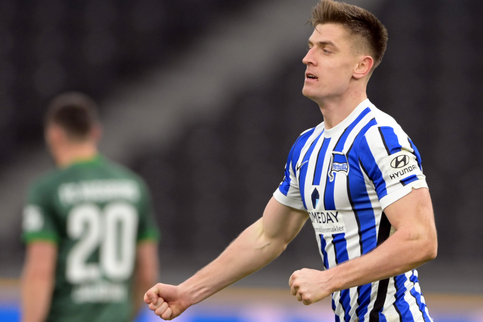Herthas Krzysztof Piatek (25) entschied das Hinspiel mit einem Doppelpack. In der Alten Försterei droht dem Polen die Bank.