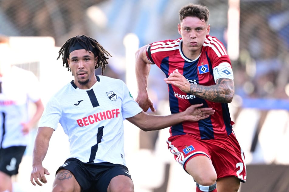 Der HSV um Kapitän Nicolai Remberg (r.) hatte zu Beginn gegen den SC Verl so seine Probleme.