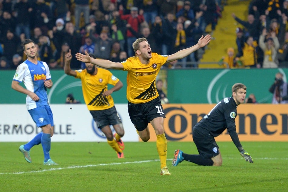 Justin Eilers schoss damals das entscheidende 2:1 in der 2. Runde gegen den VfL Bochum. Dynamo zog dadurch am 28. Oktober 2014 ins Achtelfinale des DFB-Pokals ein.