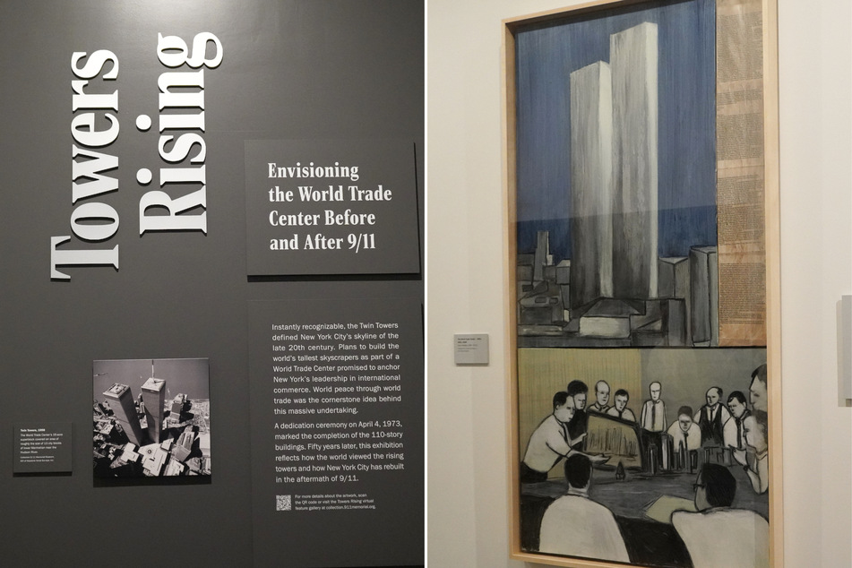The Towers Rising exhibit presents pieces that aim to envision the World Trade Center before and after the attacks.