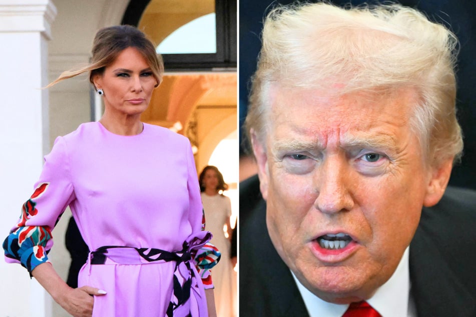 In a recent interview, President Donald Trump (r) revealed his wife Melania Trump (l) took issue with him demolishing the East Wing of the White House.