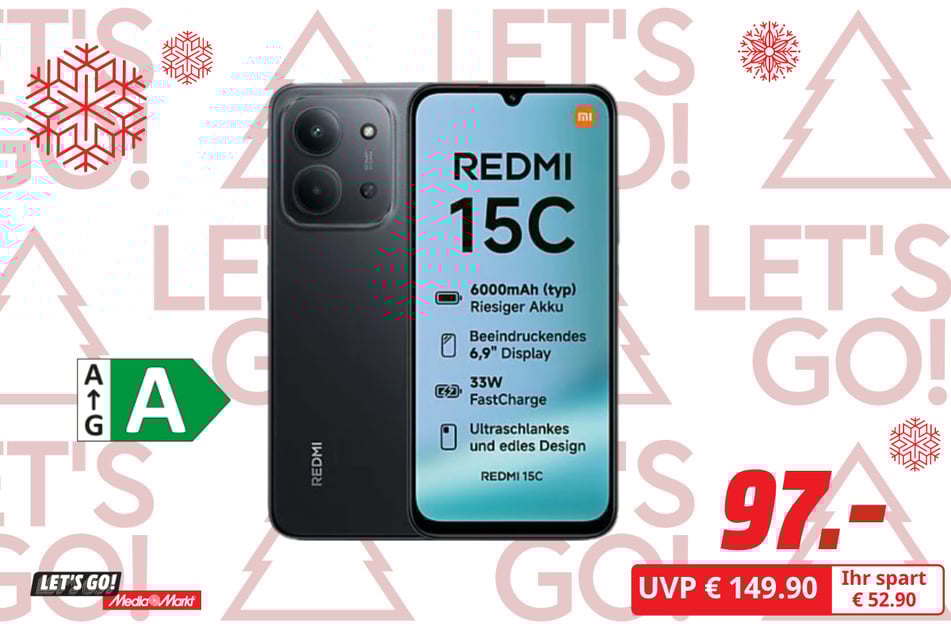Xiaomi Redmi 15C (128 GB) für 97 statt 149,90 Euro.