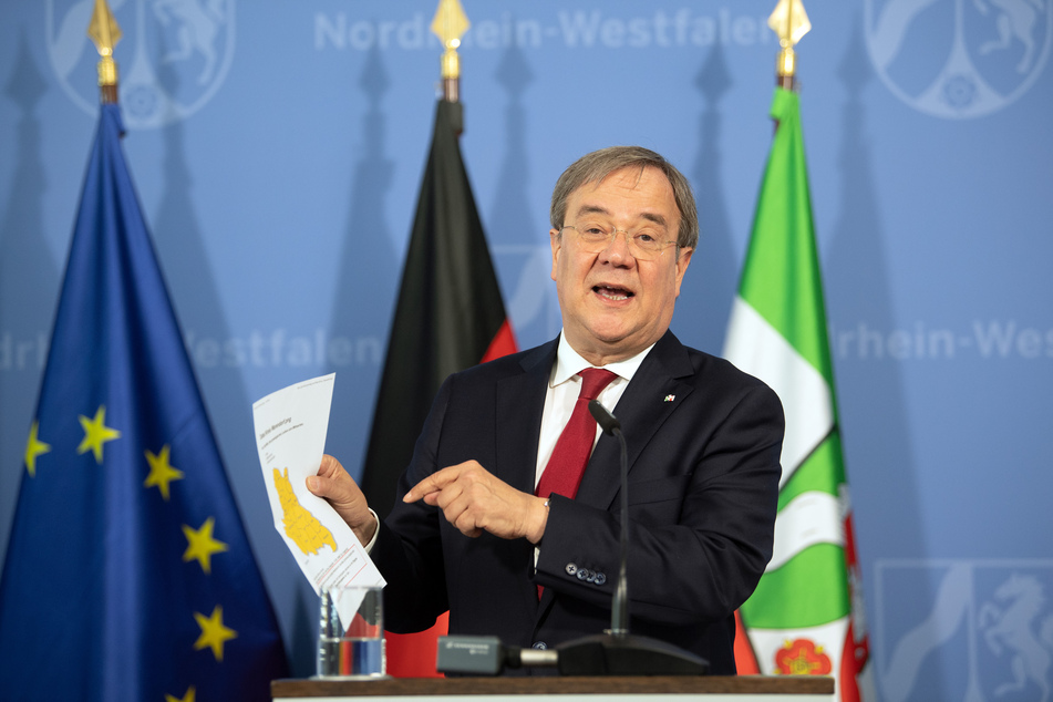 NRW-Ministerpräsident Armin Laschet bei einer Pressekonferenz.