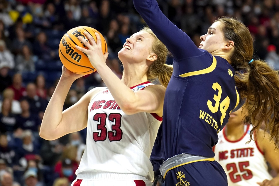 Wolfpack center Elissa Cunane led her team with 16 points and 10 rebounds on Saturday.