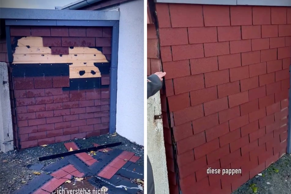 An einem Schuppen wurden unter anderem die Pappen heruntergerissen. Heute sind alle Schäden beseitigt.