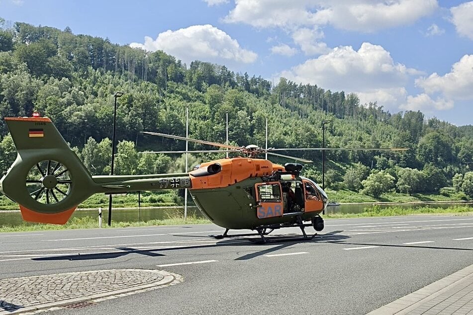 Weil der Rettungshubschrauber "Christoph 62" nicht zur Verfügung stand, eilte der Bundeswehr-Helikopter "Christoph 87" zu Hilfe.