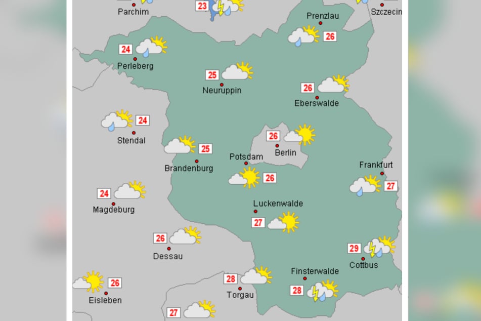 Auf Sonne satt am Samstag und Sonntag folgen in Berlin und Brandenburg am Montag Gewitter.