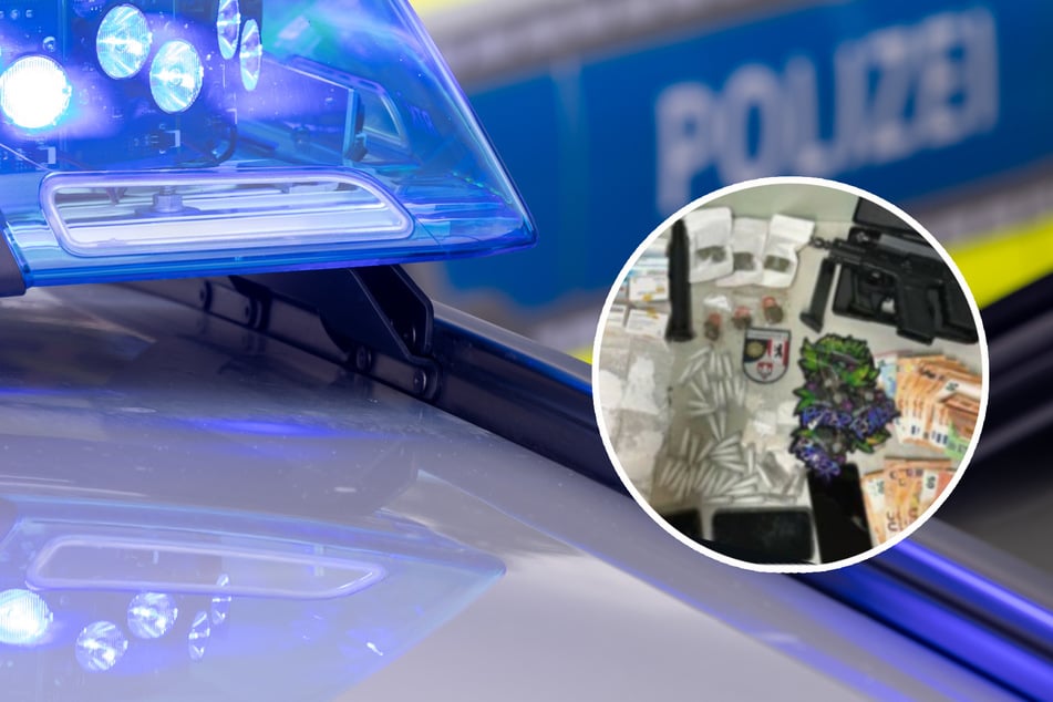 In der Wohnung des mutmaßlichen Dealers fanden die Beamten Drogen und Schreckschusspistolen.