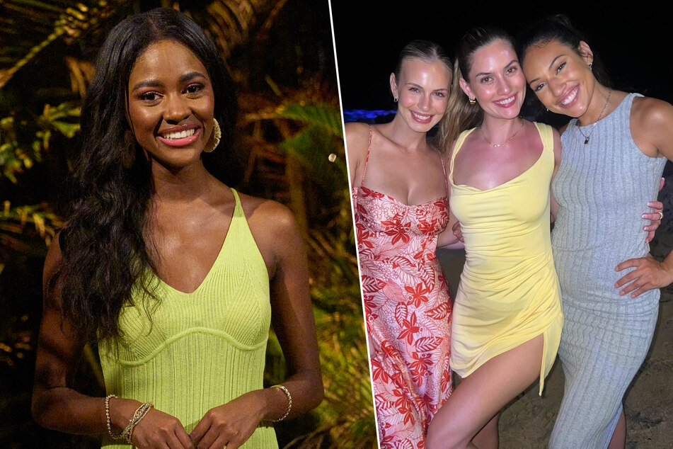 Charity Lawson (l) made a surprise appearance on the latest episode of Bachelor in Paradise seaosn 9.