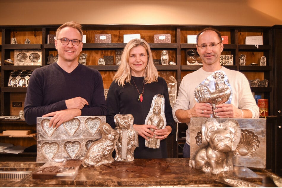 Camondas bittet um Mithilfe beim Schoko-Projekt: Alexander Lindner (43, v.l.), Kerstin Schaffer (52) und Ivo Schaffer (52).