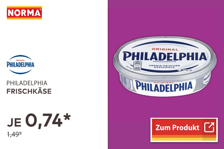 Philadelphia Frischkäse für 0,74 Euro.