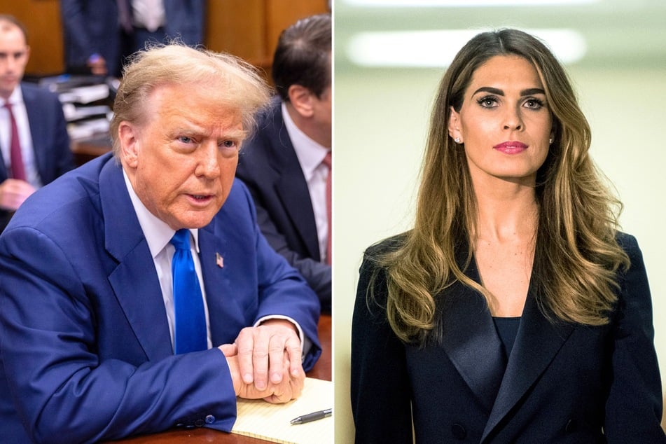 On Friday, Donald Trump's former press secretary Hope Hicks (r.) took the stand at his hush money trial, becoming the first witness from his inner circle to testify.