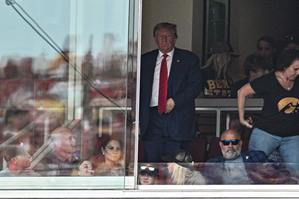 Ex-President Donald Trump was booed by fans attending the Iowa v. Iowa State game on Saturday.