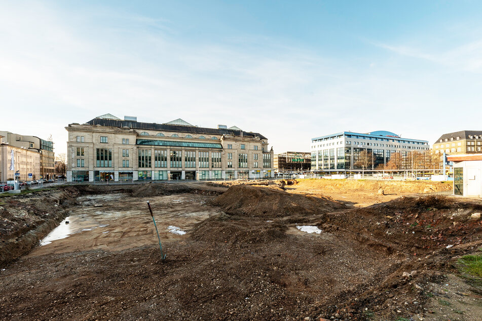 Auf der Baustelle des künftigen Geschäfts-, Hotel- und Wohnareals "Neue Johannisvorstadt" soll es 2021 richtig losgehen.