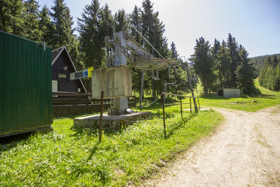Hier dreht sich nichts: Am neuen Lift an der Himmelsleiter wird noch nicht gebaut.