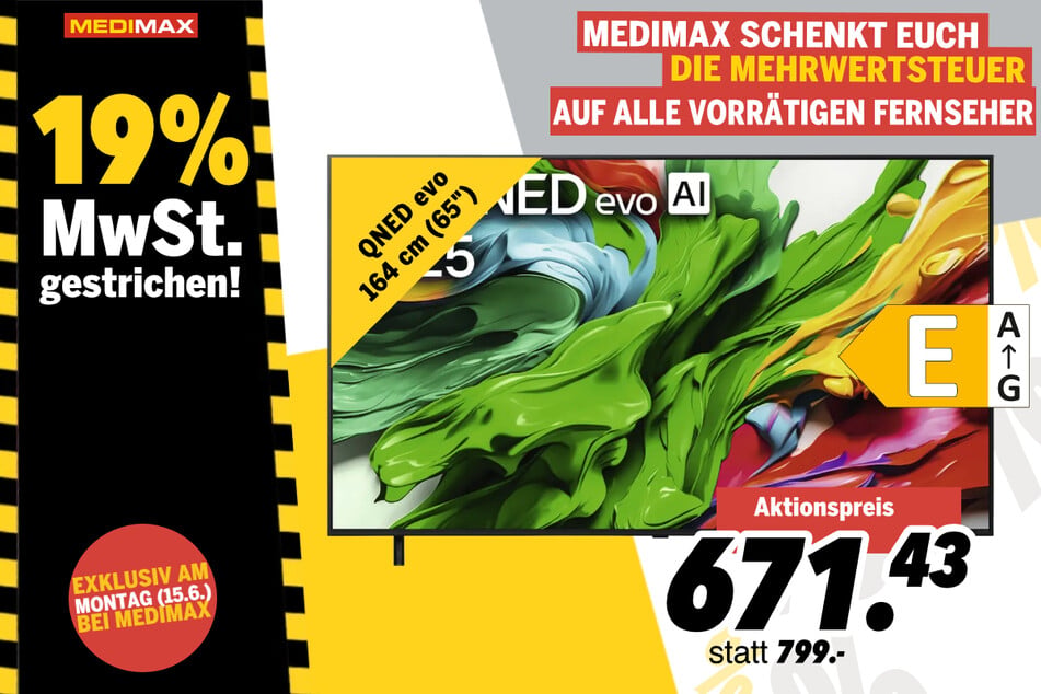 65-Zoll LG-Fernseher für 671,43 Euro.