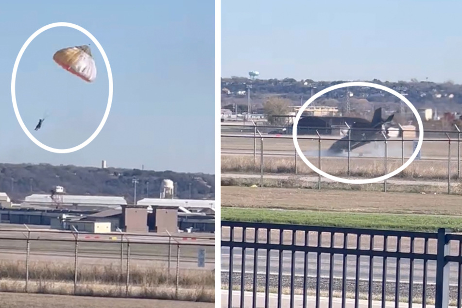 A pilot ejected themselves out of a fighter jet after it malfunctioned while landing in the DFW area.